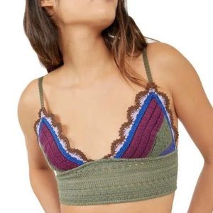 NWT Medium Fp Crochet crop  Top